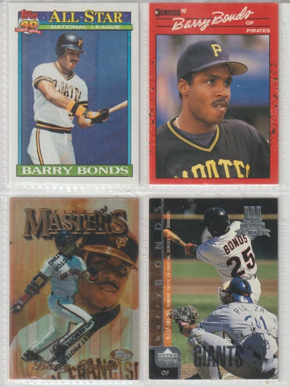 Barry Bonds 4 Card Lot – Rookie + Inserts/Base Mix #17